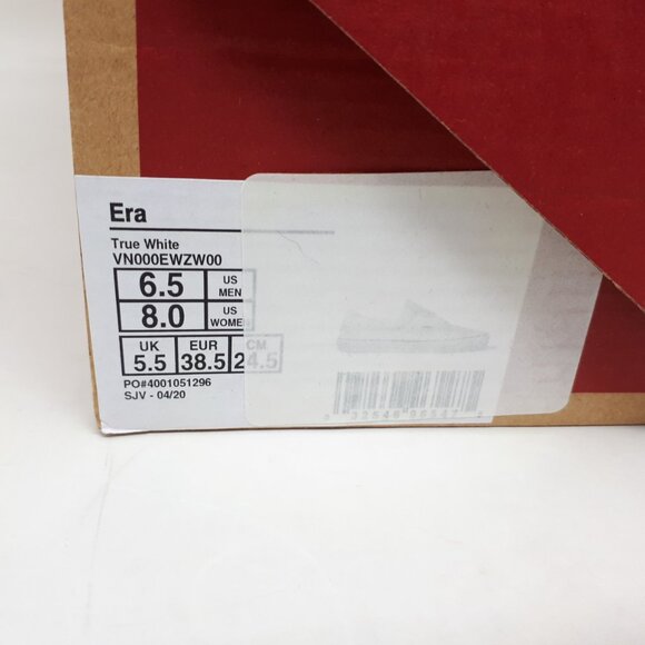 Vans Era True White Canvas Skate Authentic Shoe Sneaker Mens 6.5 / Womens 8 US - Picture 10 of 12